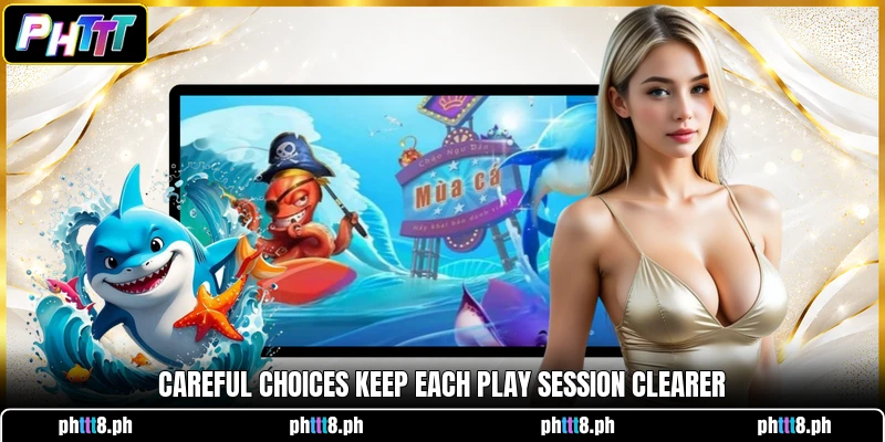 Careful choices keep each play session clearer Careful choices keep each play session clearer