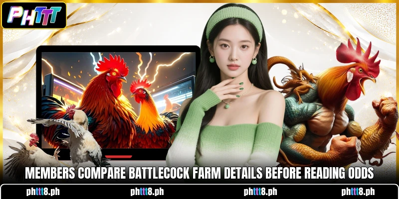 Members compare Battlecock Farm details before reading odds