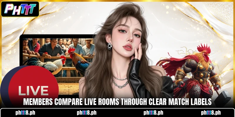 Members compare live rooms through clear match labels