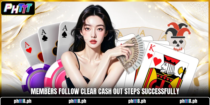 Members follow clear cash out steps successfully Members follow clear cash out steps successfully