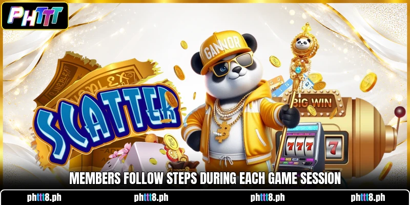 Members follow steps during each game session