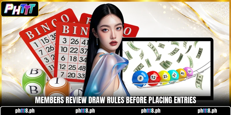 Members review draw rules before placing entries