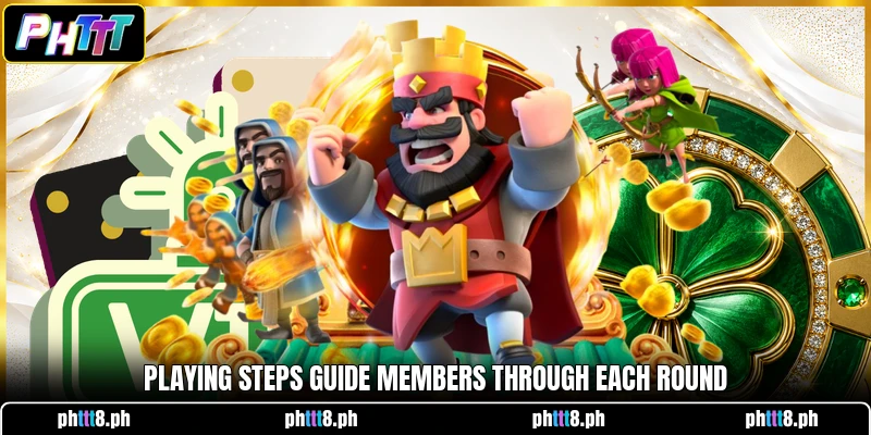 Playing steps guide members through each round Playing steps guide members through each round