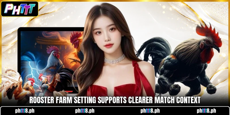 Rooster Farm setting supports clearer match context Rooster Farm setting supports clearer match context